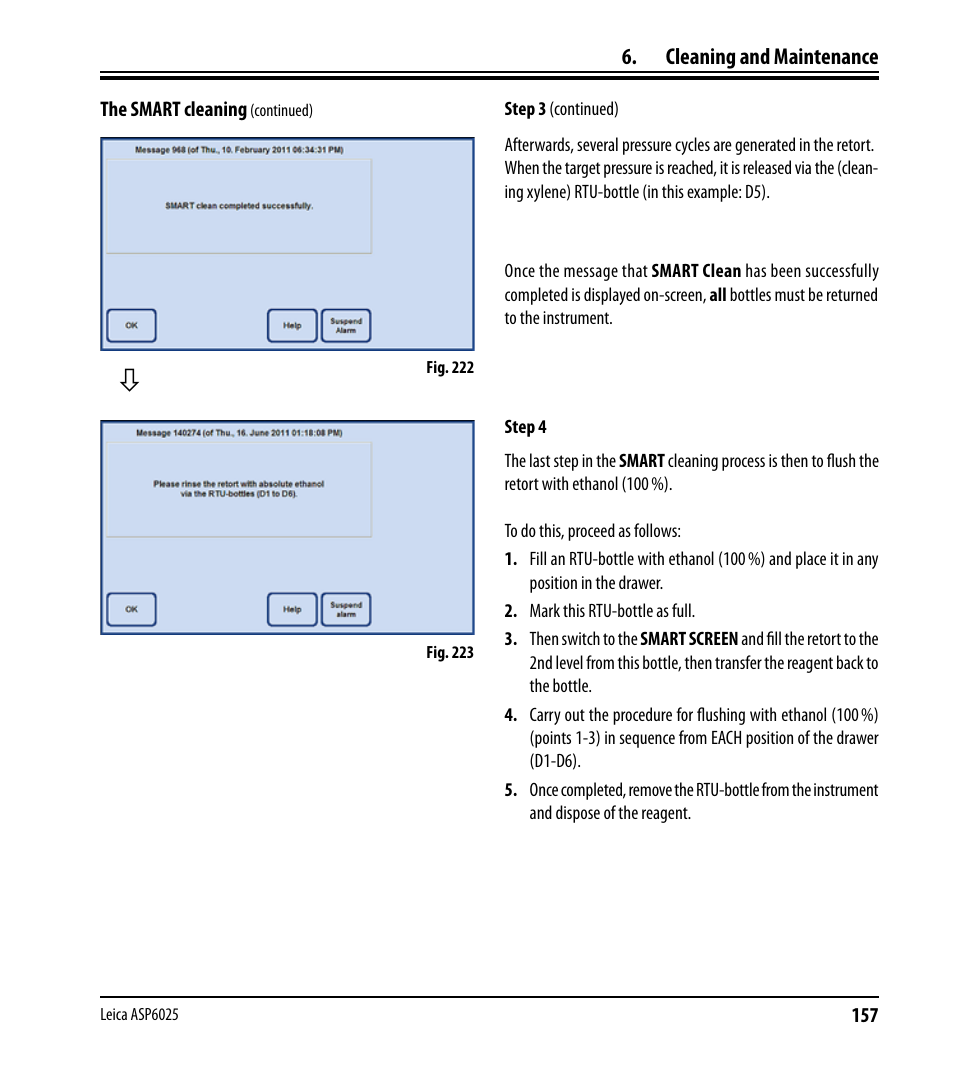 Cleaning and maintenance | Leica Biosystems ASP6025 User Manual | Page 159 / 178