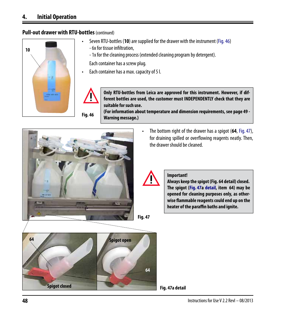 Initial operation | Leica Biosystems ASP6025 User Manual | Page 50 / 178