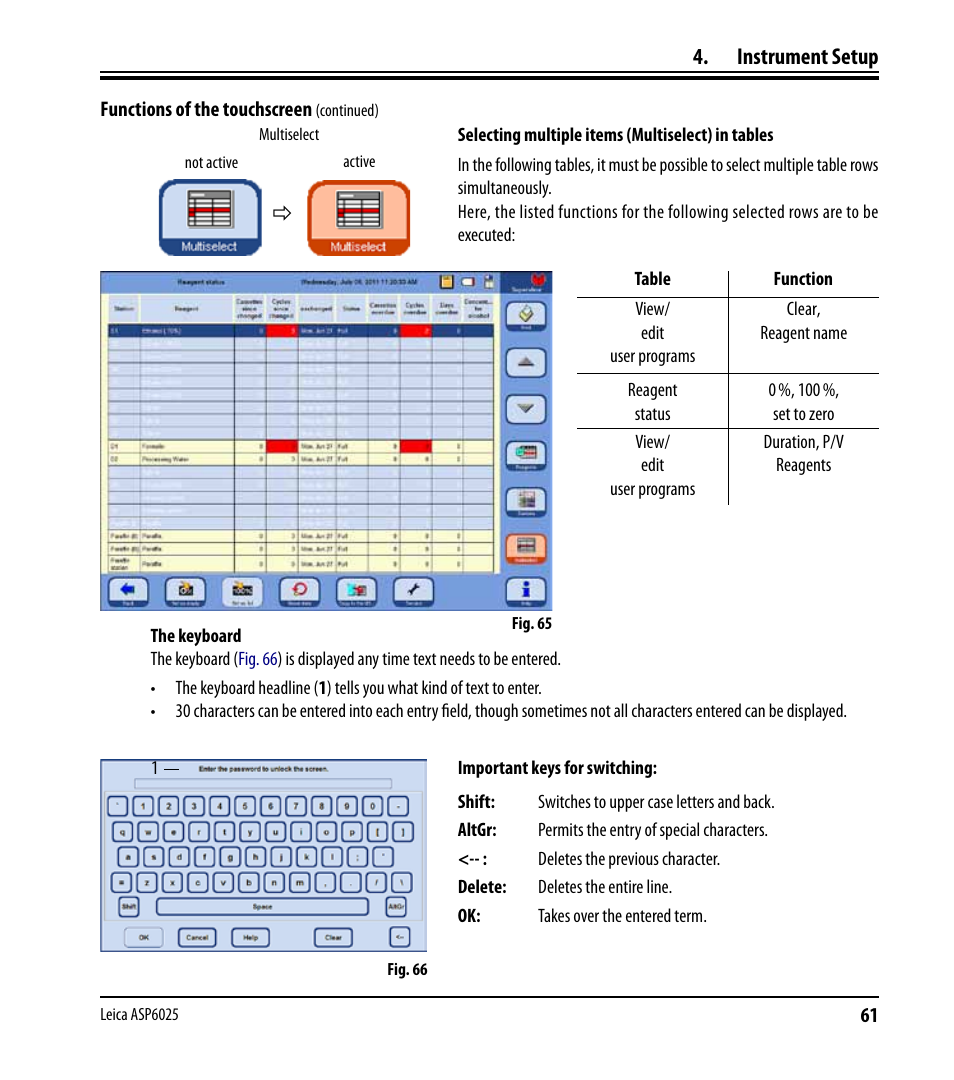 Instrument setup | Leica Biosystems ASP6025 User Manual | Page 63 / 178