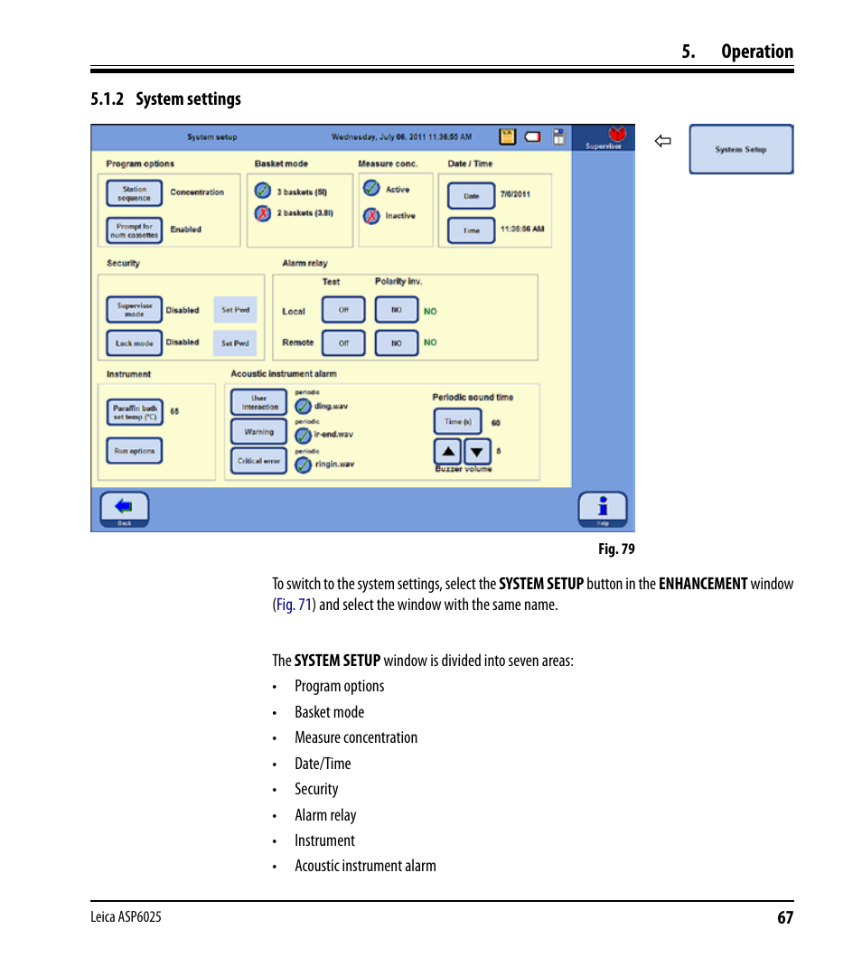2 system settings | Leica Biosystems ASP6025 User Manual | Page 69 / 178