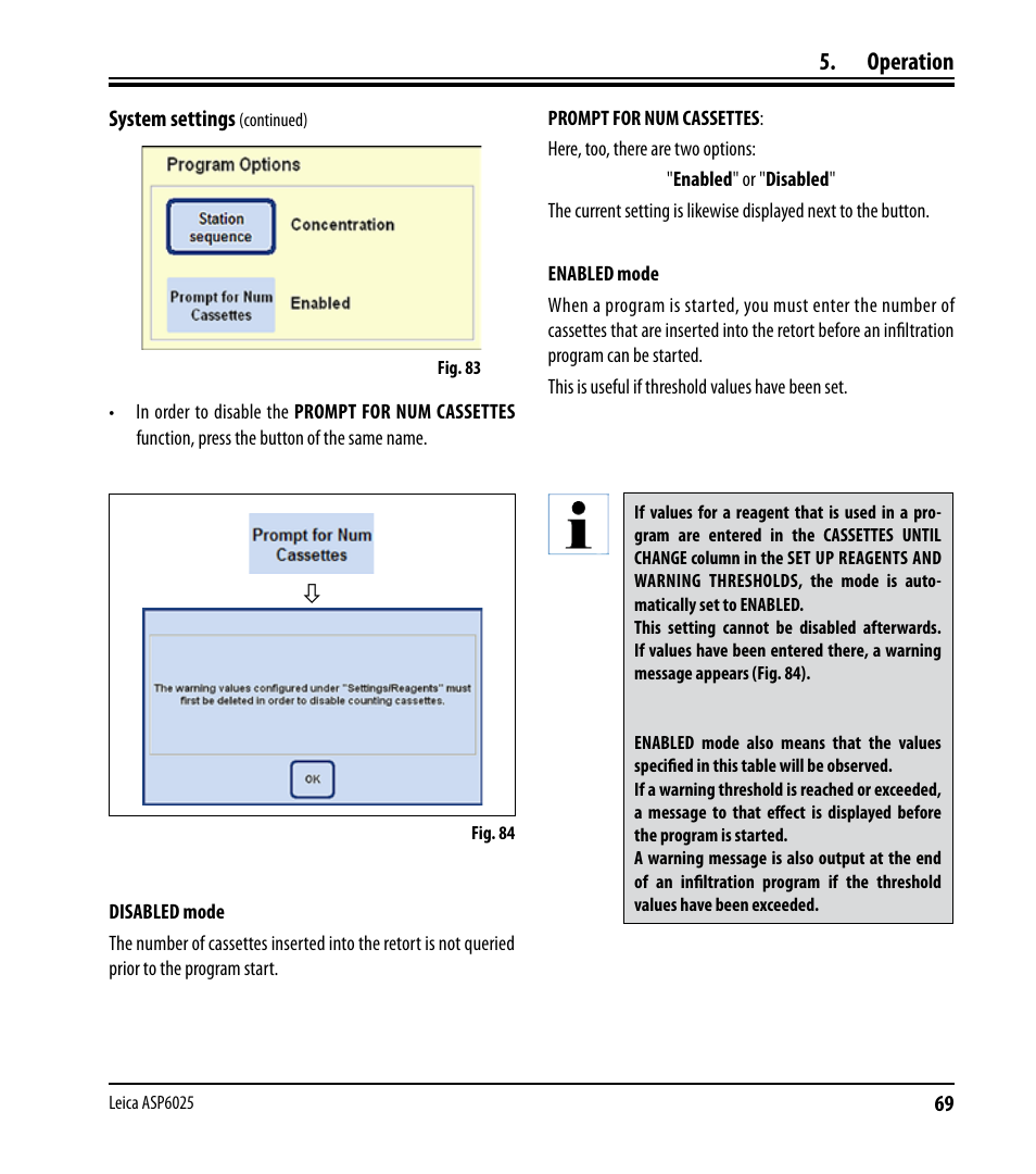 Operation | Leica Biosystems ASP6025 User Manual | Page 71 / 178