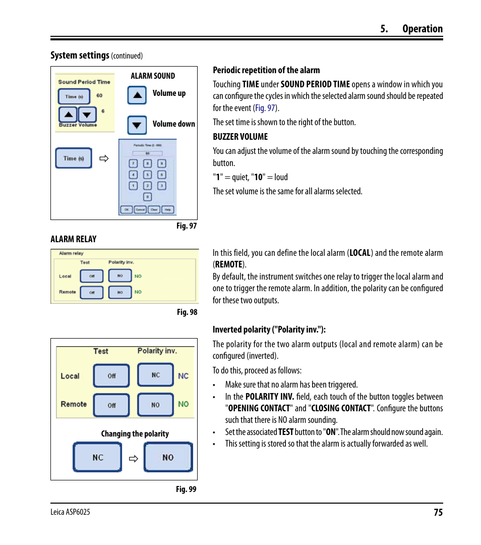 Operation | Leica Biosystems ASP6025 User Manual | Page 77 / 178