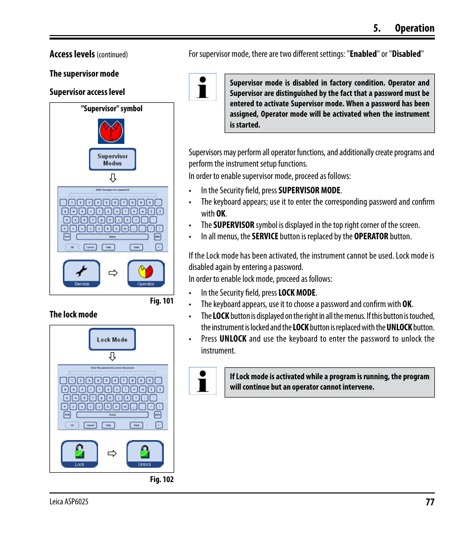 Operation | Leica Biosystems ASP6025 User Manual | Page 79 / 178