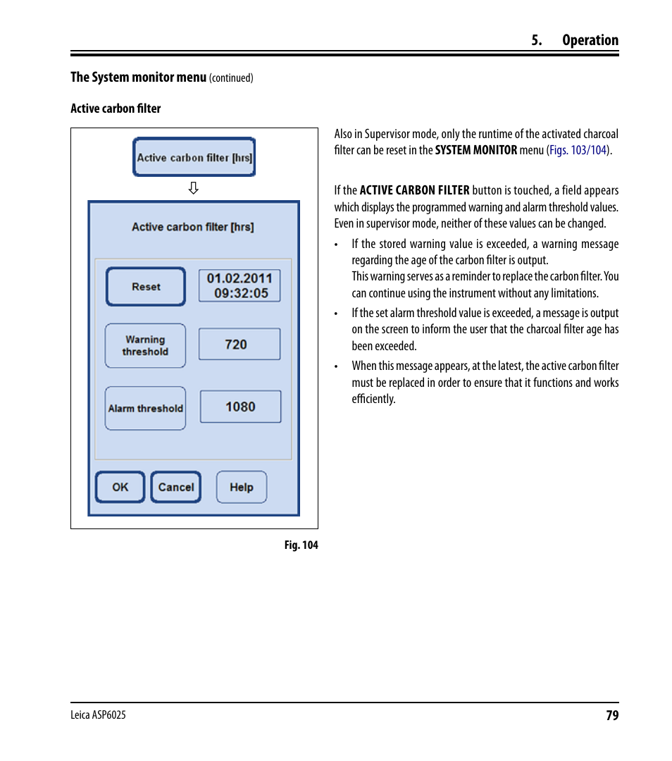 Operation | Leica Biosystems ASP6025 User Manual | Page 81 / 178