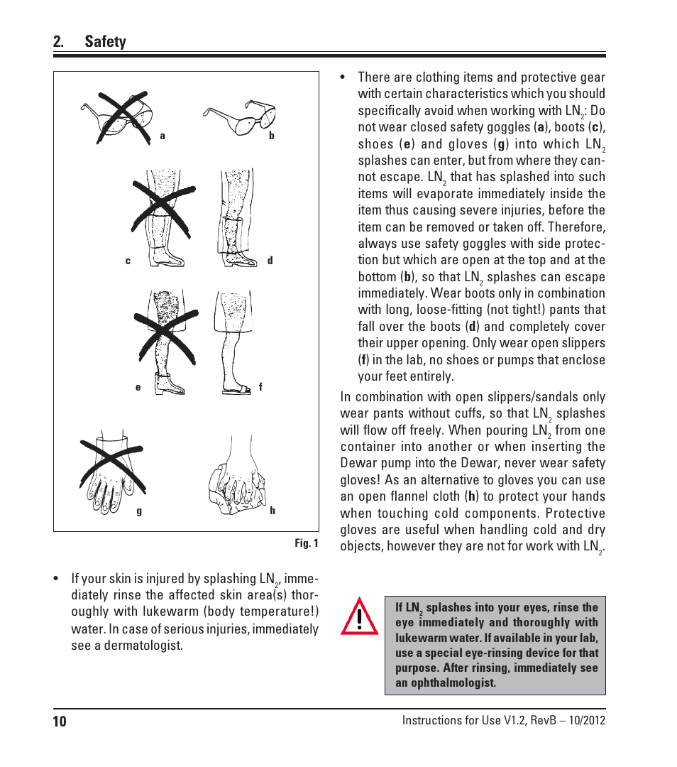 Safety | Leica Biosystems LN22 User Manual | Page 10 / 44