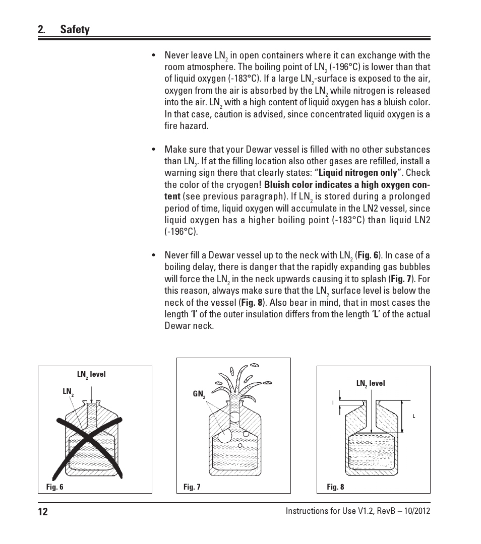 Safety | Leica Biosystems LN22 User Manual | Page 12 / 44