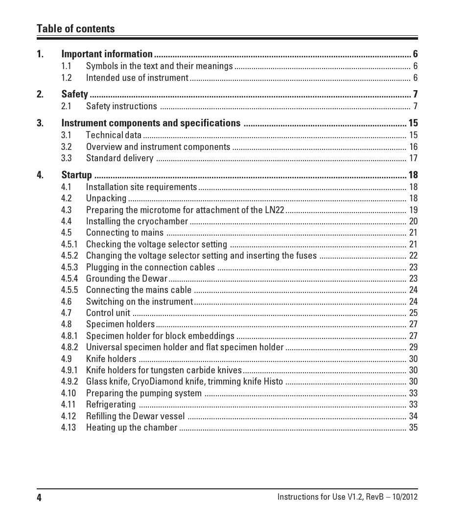 Leica Biosystems LN22 User Manual | Page 4 / 44