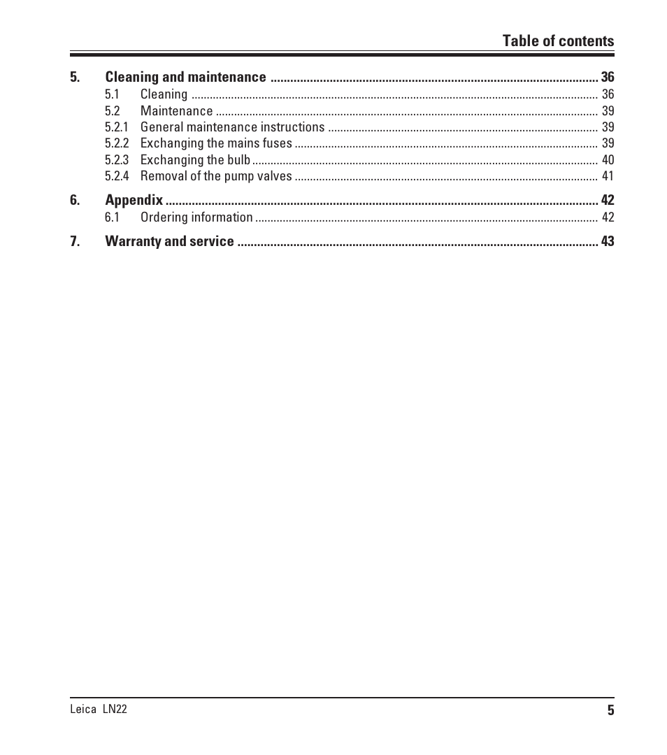 Leica Biosystems LN22 User Manual | Page 5 / 44