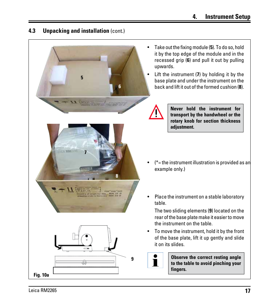 Instrument setup | Leica Biosystems RM2265 User Manual | Page 19 / 88