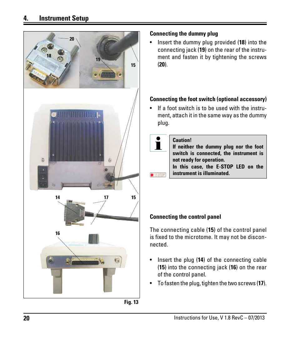 Instrument setup | Leica Biosystems RM2265 User Manual | Page 22 / 88