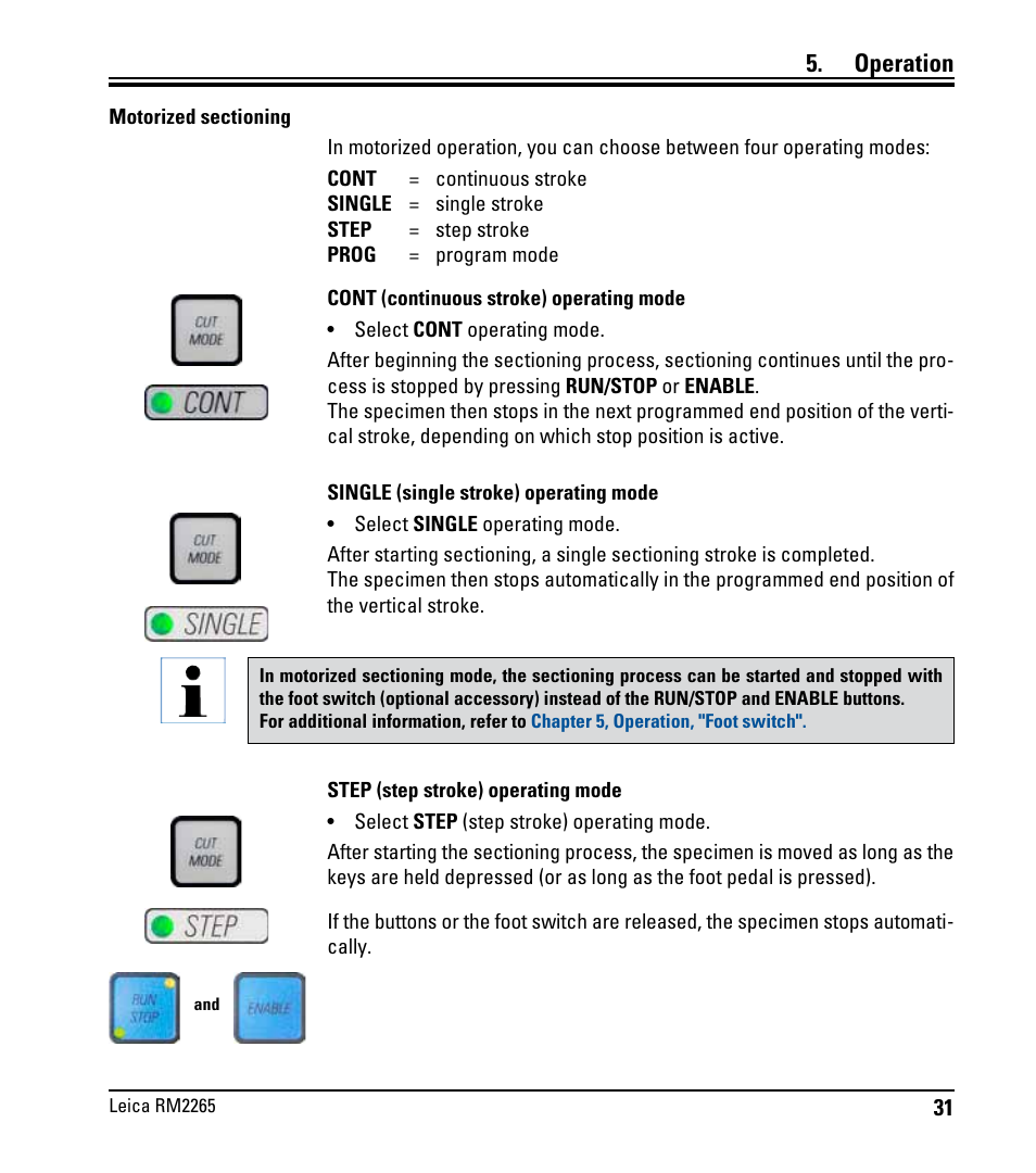 Operation | Leica Biosystems RM2265 User Manual | Page 33 / 88