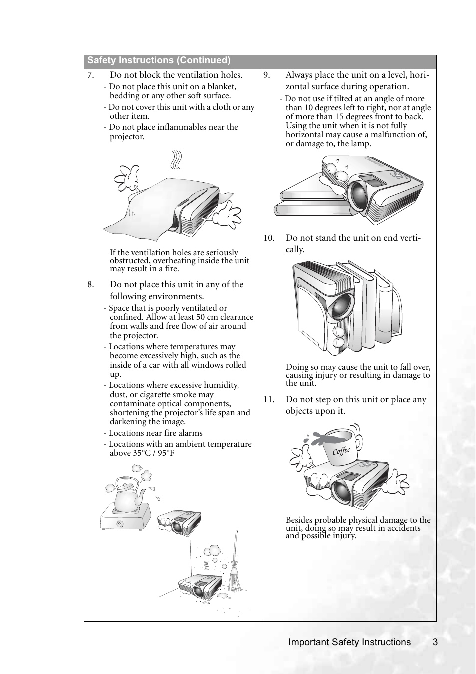BenQ PB8250 User Manual | Page 9 / 53