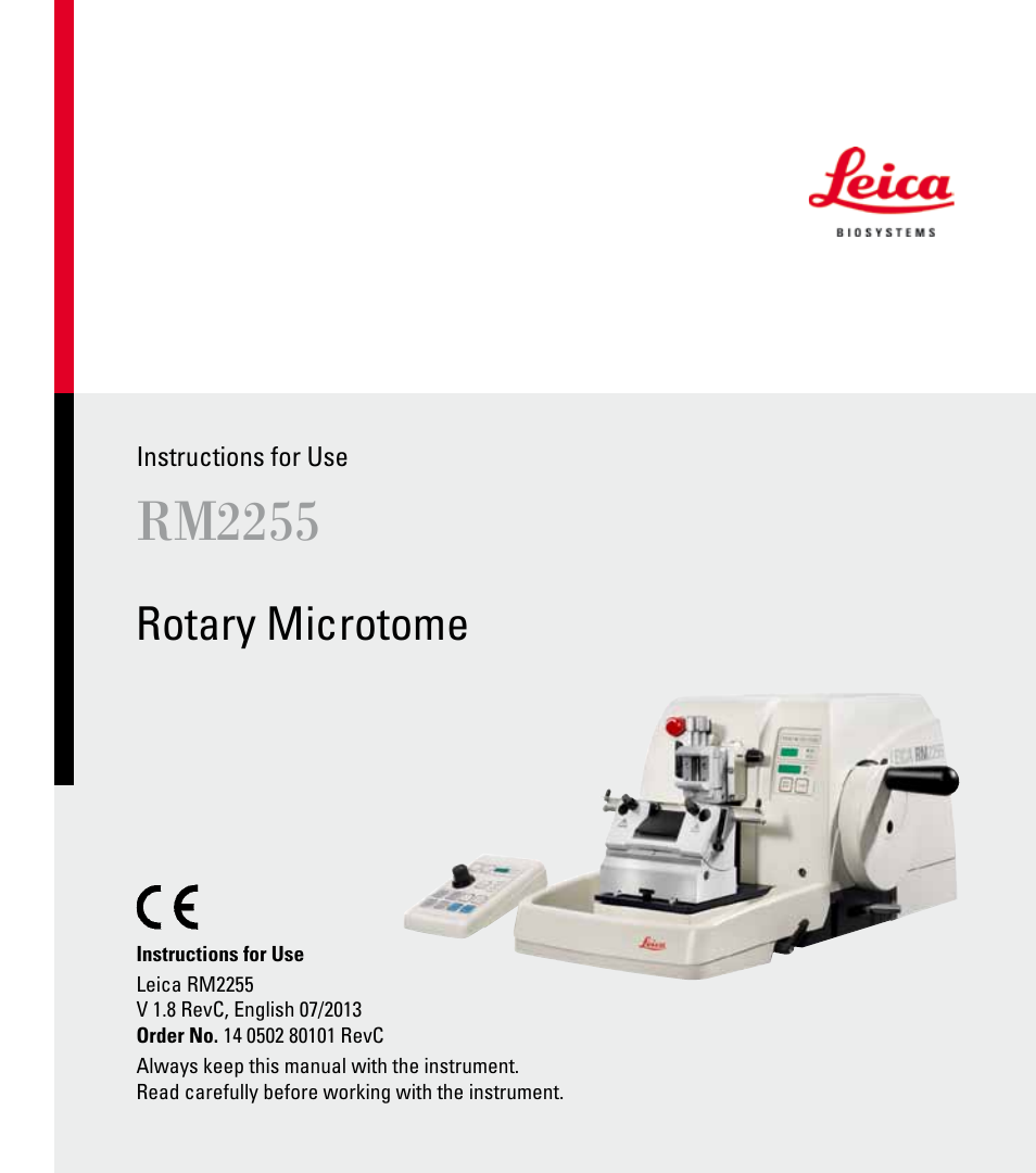 Leica Biosystems RM2255 User Manual | 82 pages