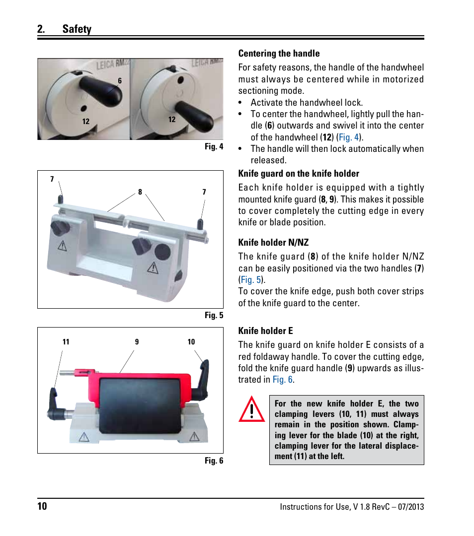 Safety | Leica Biosystems RM2255 User Manual | Page 12 / 82