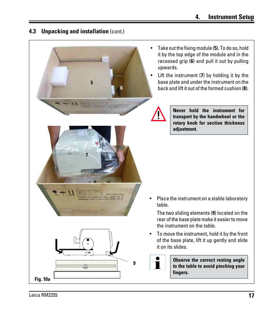 Instrument setup | Leica Biosystems RM2255 User Manual | Page 19 / 82