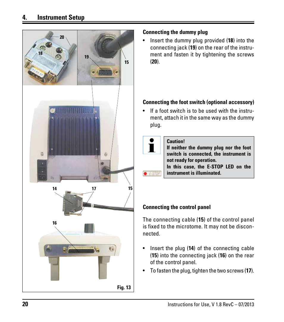 Instrument setup | Leica Biosystems RM2255 User Manual | Page 22 / 82