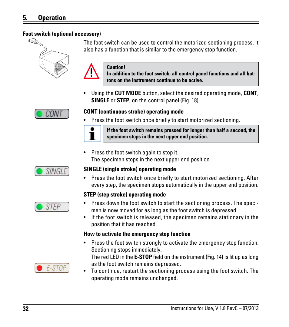 Operation | Leica Biosystems RM2255 User Manual | Page 34 / 82