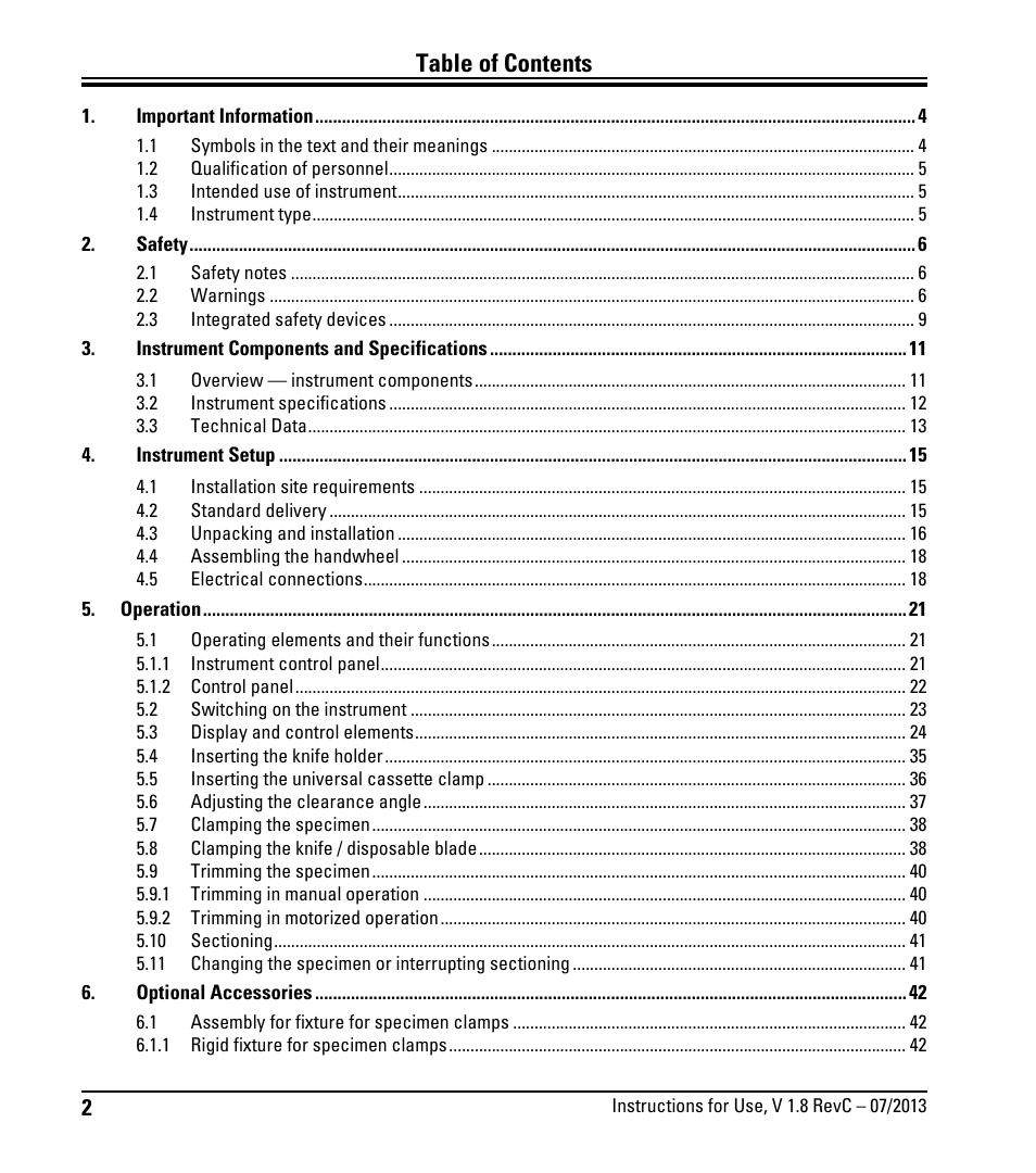 Leica Biosystems RM2255 User Manual | Page 4 / 82
