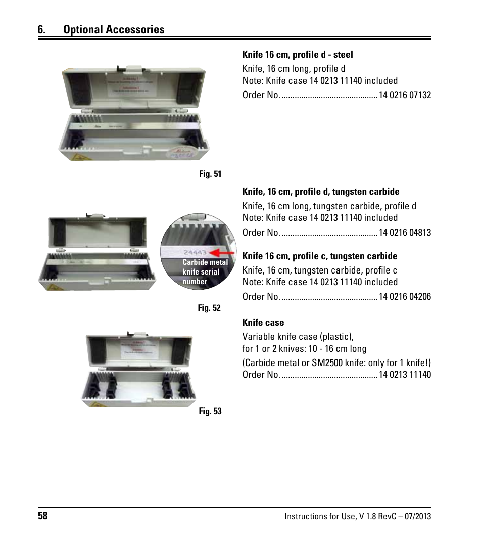 Optional accessories | Leica Biosystems RM2255 User Manual | Page 60 / 82