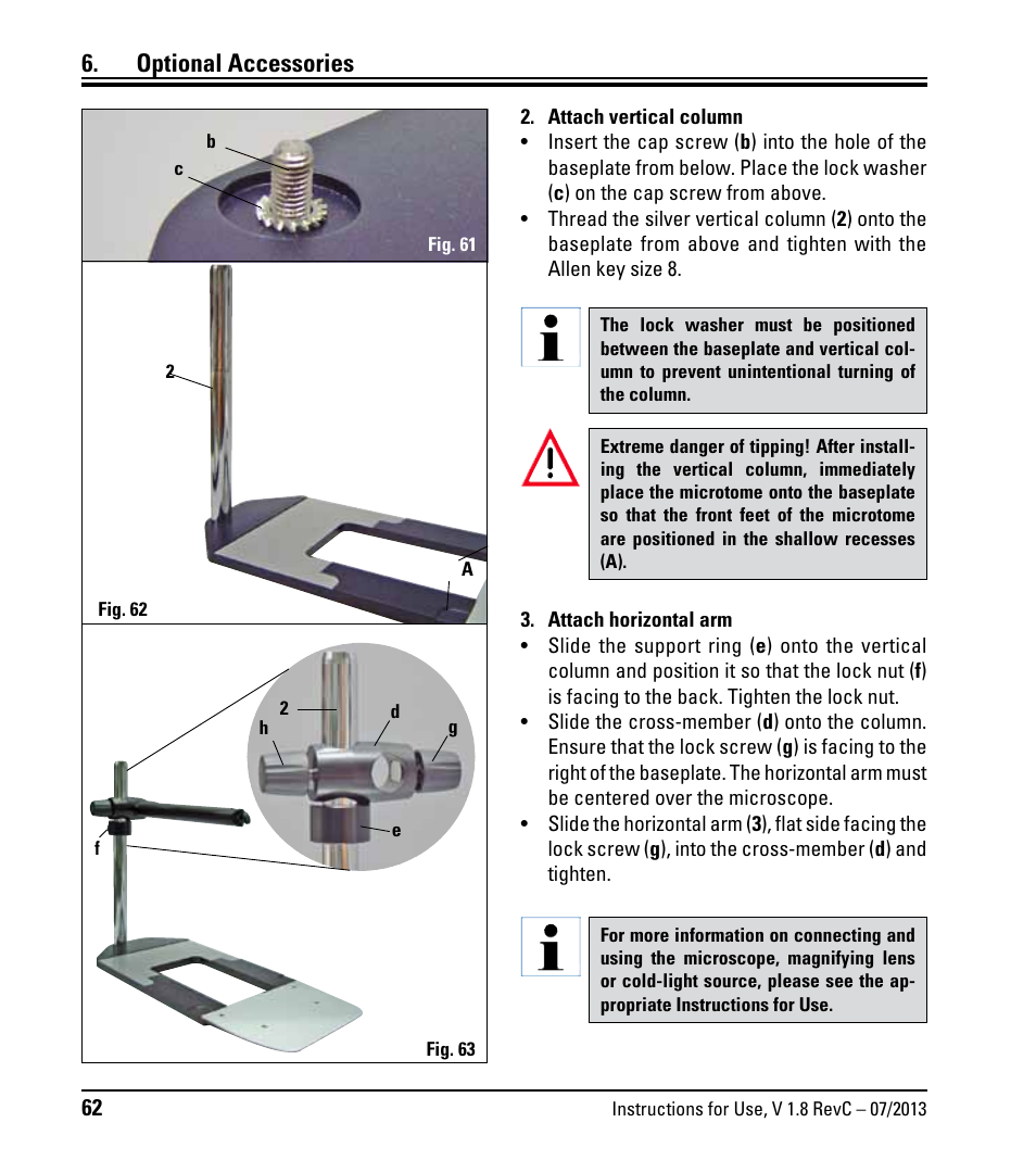 Optional accessories | Leica Biosystems RM2255 User Manual | Page 64 / 82