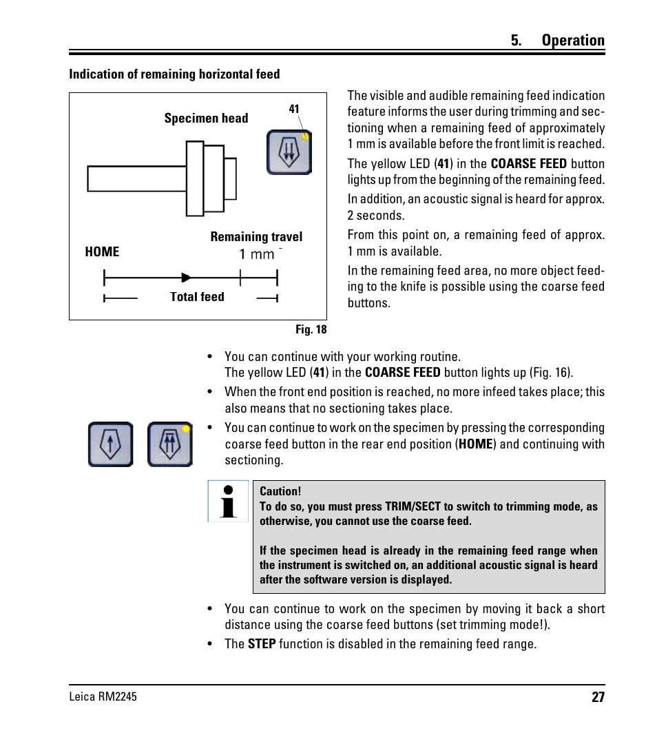 Operation | Leica Biosystems RM2245 User Manual | Page 29 / 78