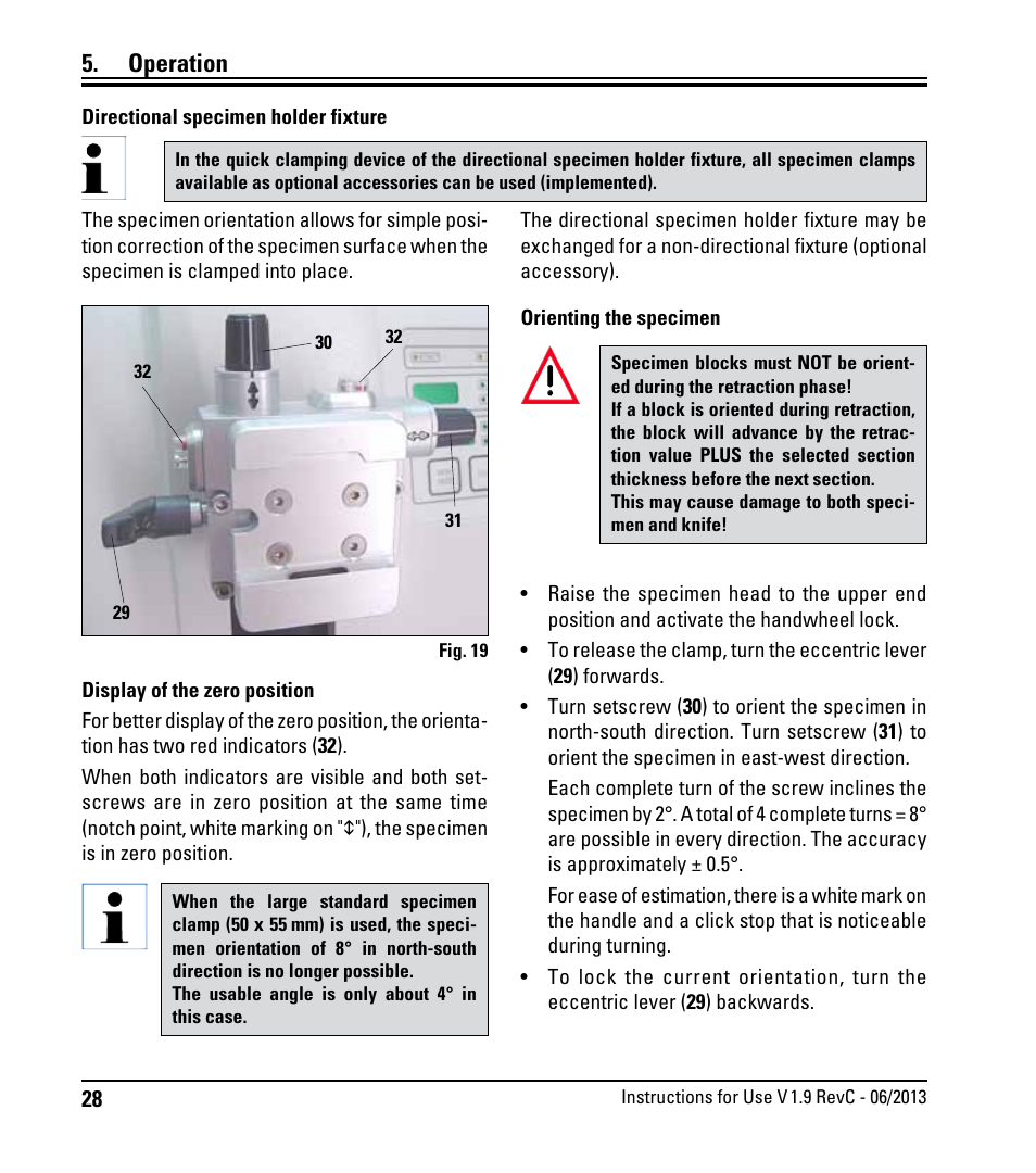 Operation | Leica Biosystems RM2245 User Manual | Page 30 / 78