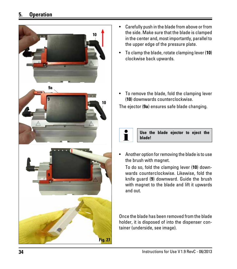 Operation | Leica Biosystems RM2245 User Manual | Page 36 / 78