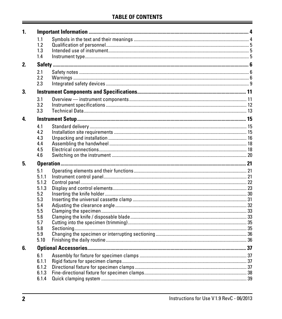 Leica Biosystems RM2245 User Manual | Page 4 / 78