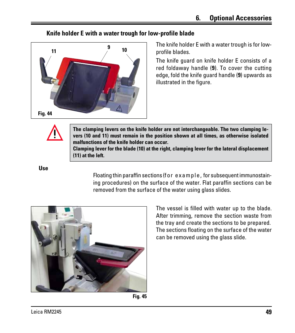 Optional accessories | Leica Biosystems RM2245 User Manual | Page 51 / 78