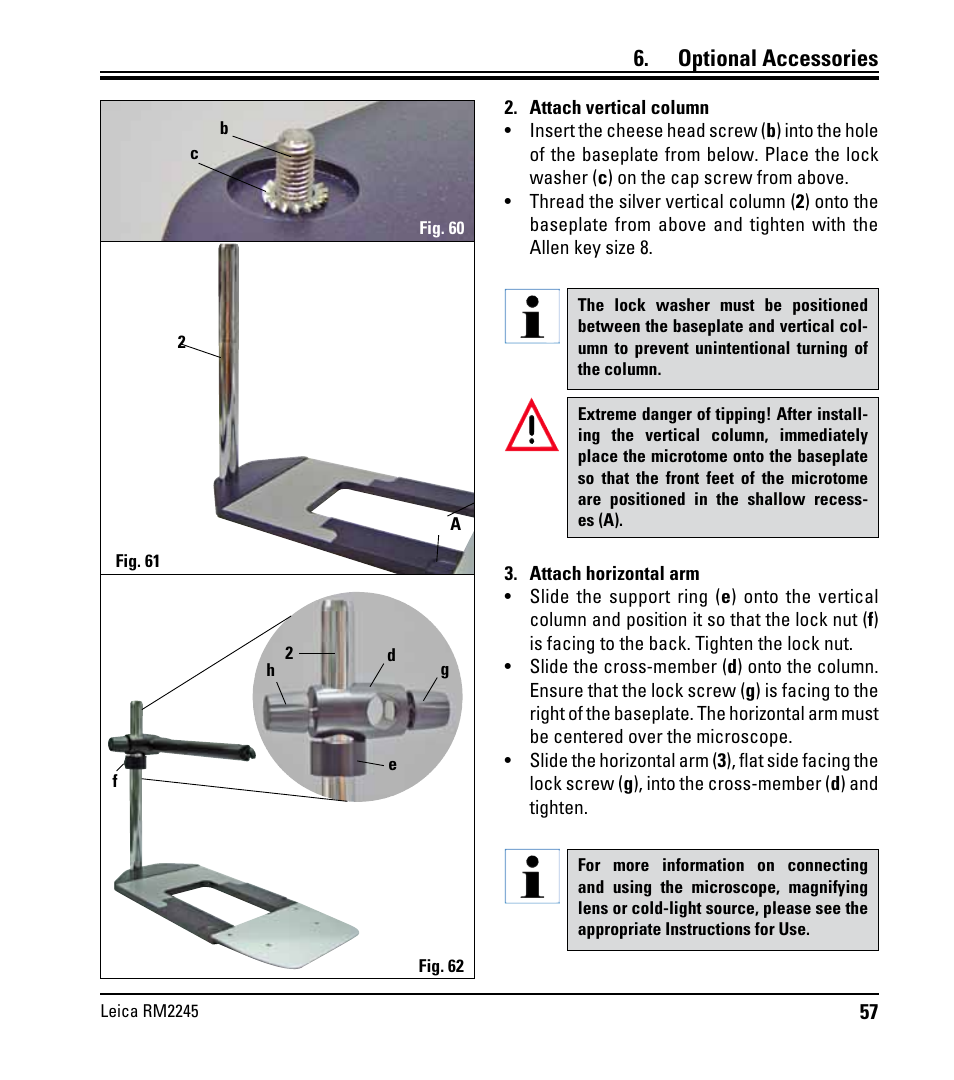 Optional accessories | Leica Biosystems RM2245 User Manual | Page 59 / 78