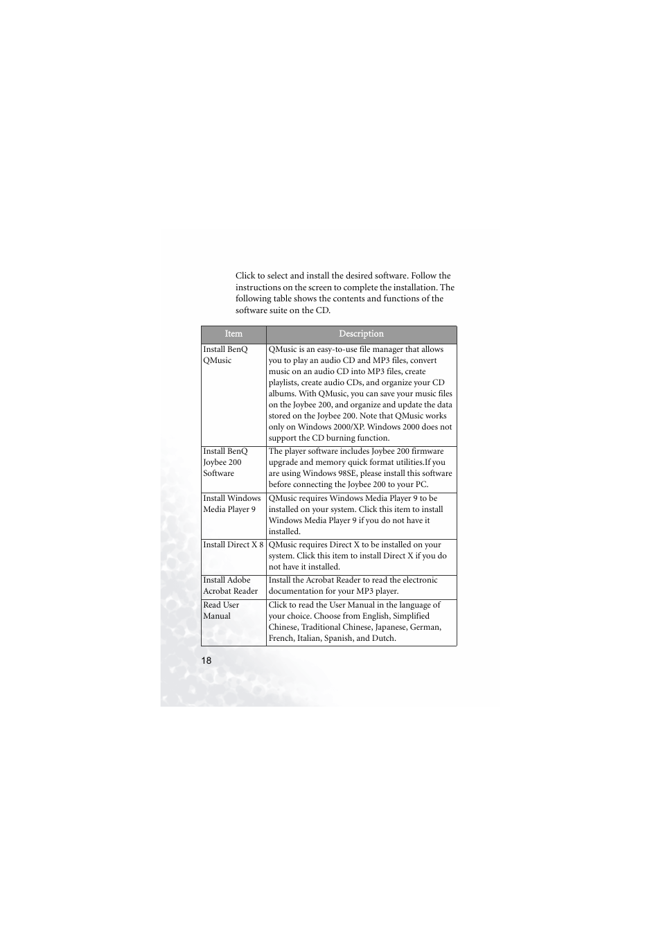 BenQ Joybee 200 User Manual | Page 24 / 69