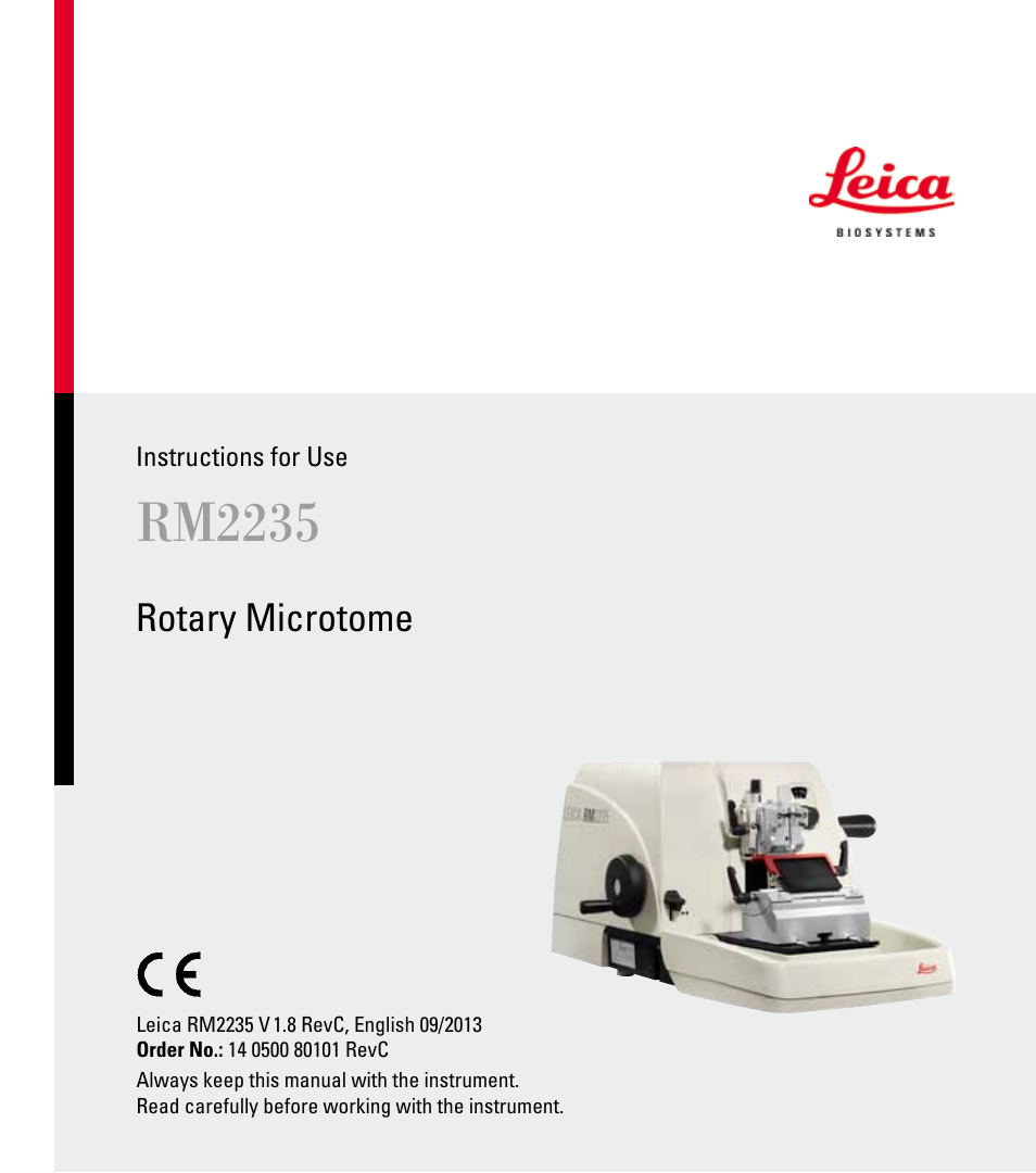 Leica Biosystems RM2235 User Manual | 78 pages