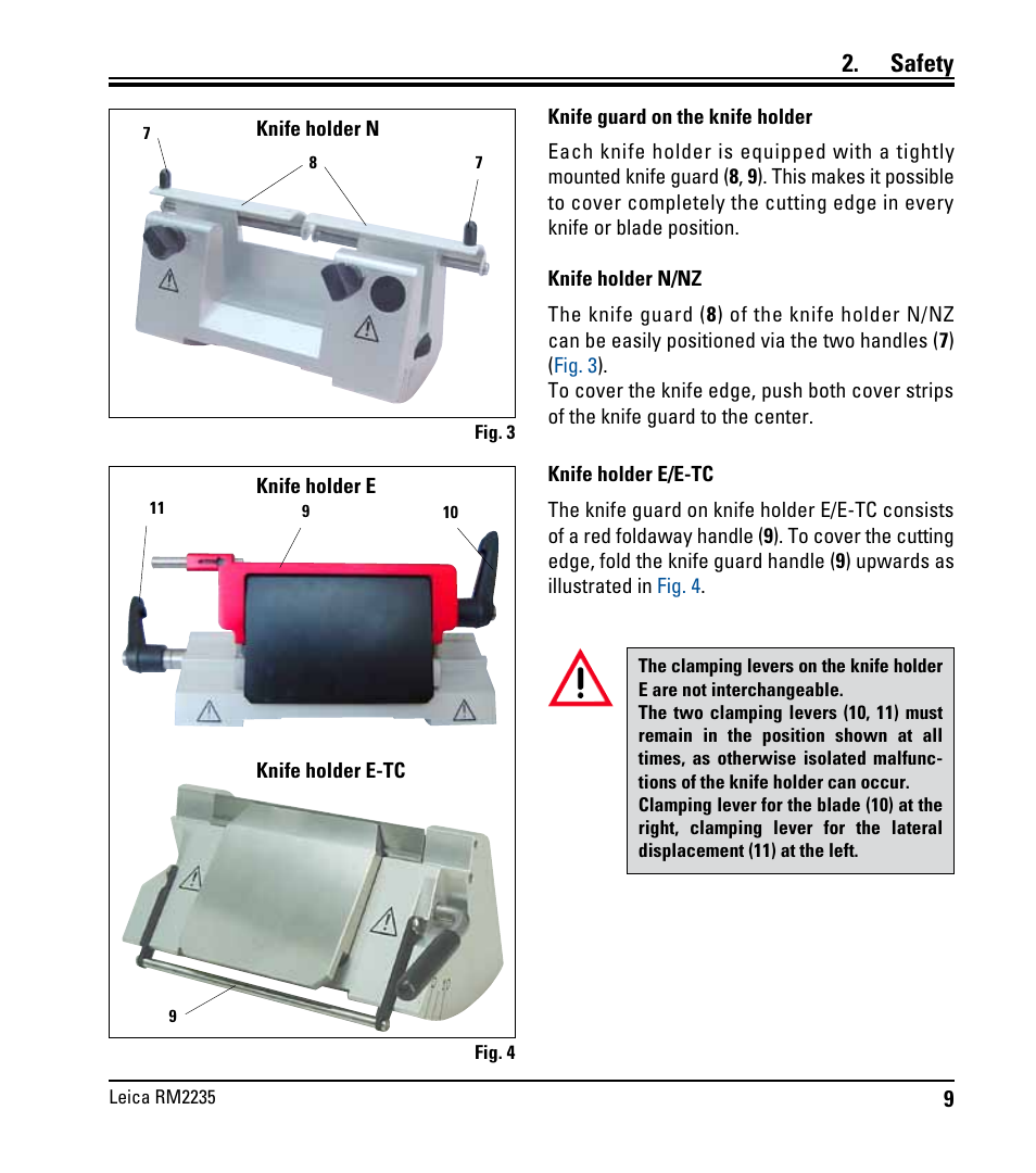 Safety | Leica Biosystems RM2235 User Manual | Page 11 / 78