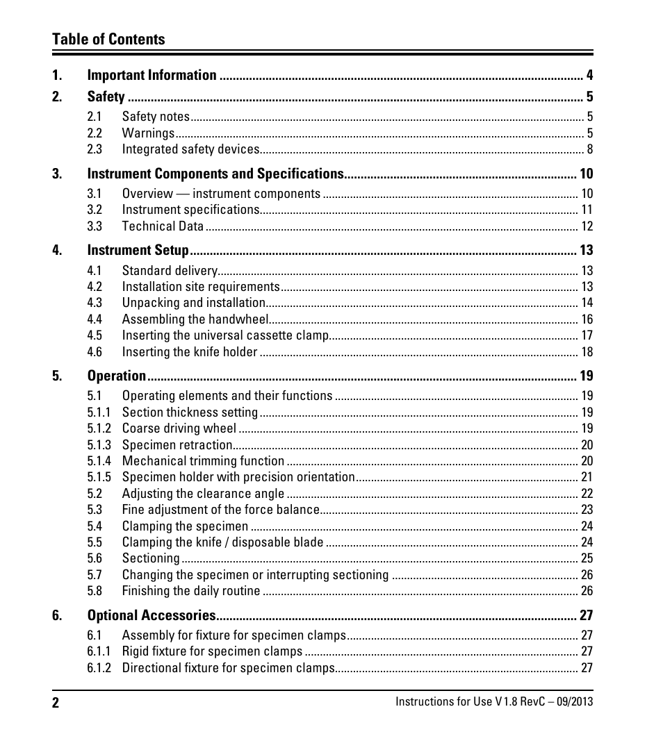 Leica Biosystems RM2235 User Manual | Page 4 / 78