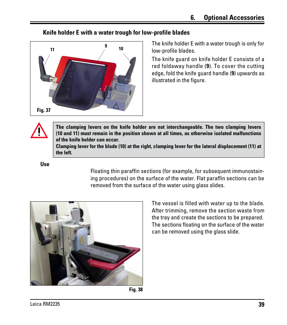 Optional accessories | Leica Biosystems RM2235 User Manual | Page 41 / 78
