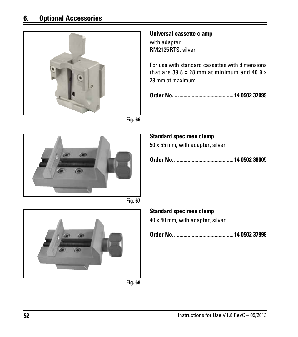 Optional accessories | Leica Biosystems RM2235 User Manual | Page 54 / 78