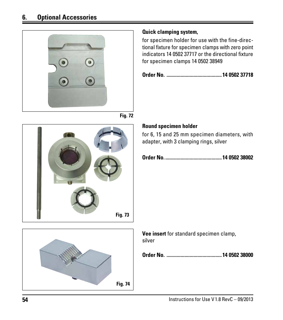 Optional accessories | Leica Biosystems RM2235 User Manual | Page 56 / 78