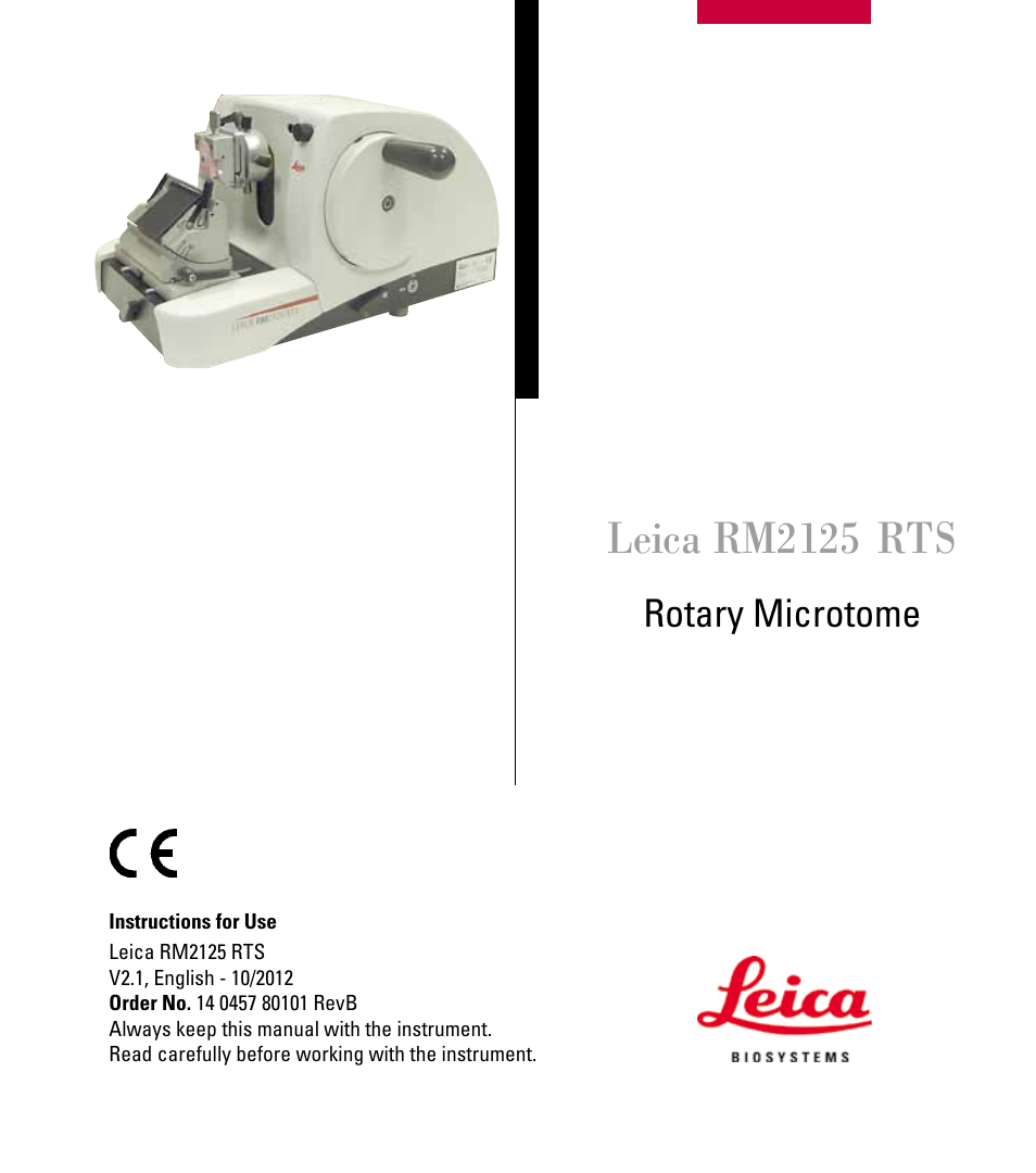 Leica Biosystems RM2125 RTS User Manual | 60 pages