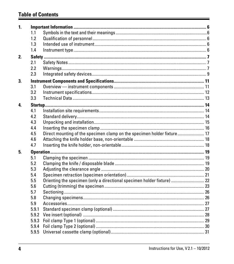 Leica Biosystems RM2125 RTS User Manual | Page 4 / 60