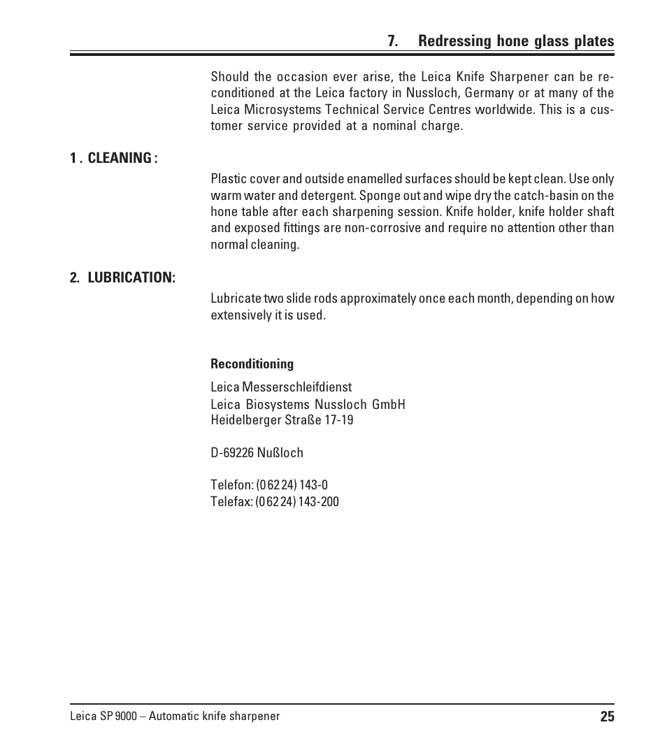 Leica Biosystems SP9000 User Manual | Page 25 / 30
