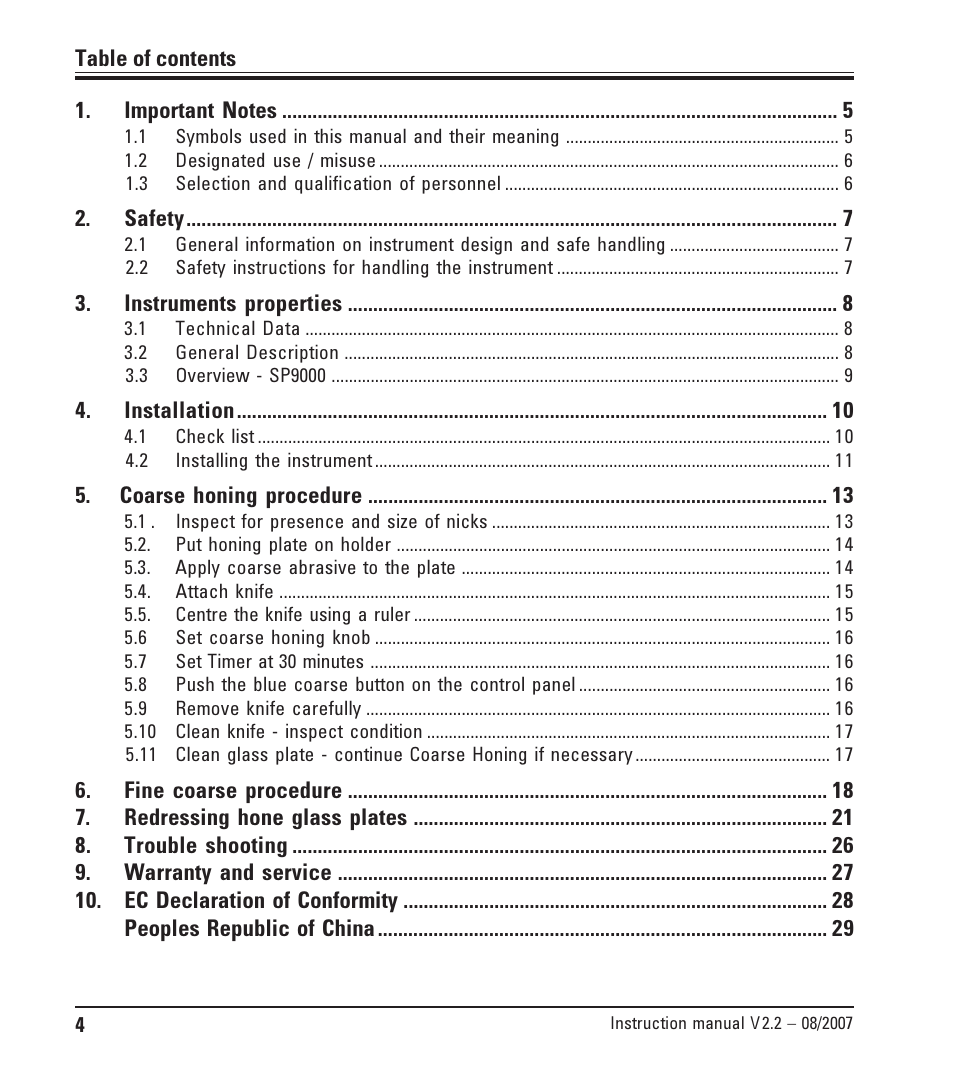 Leica Biosystems SP9000 User Manual | Page 4 / 30