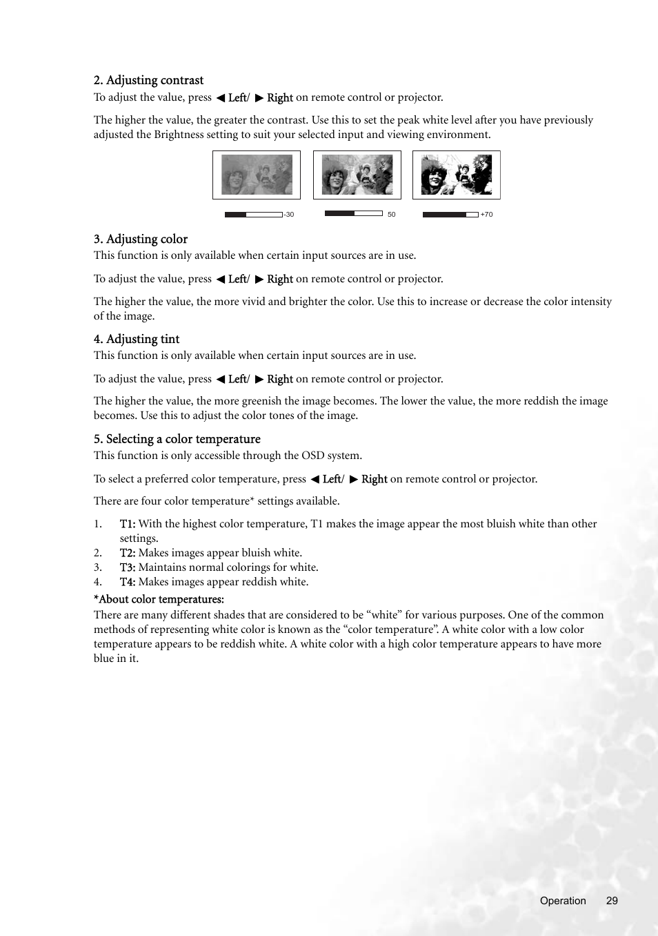 BenQ W100 User Manual | Page 29 / 47