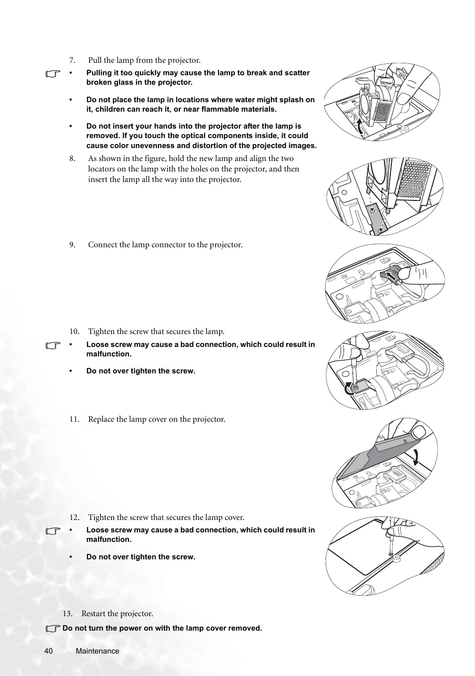 BenQ W100 User Manual | Page 40 / 47