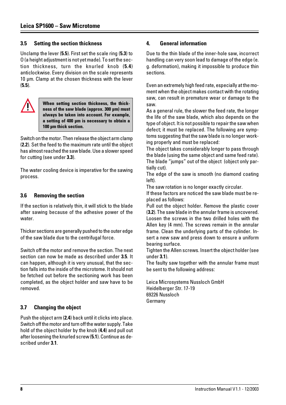 Leica Biosystems SP1600 User Manual | Page 8 / 10
