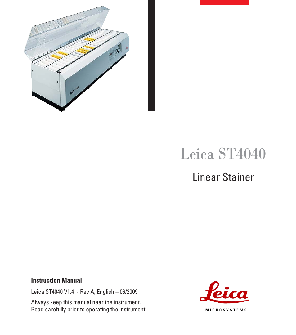 Leica Biosystems ST4040 User Manual | 50 pages