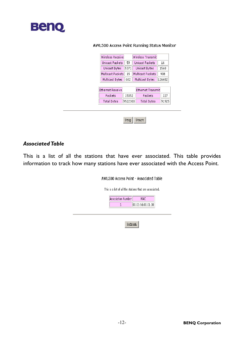 BenQ AWL-500 User Manual | Page 16 / 25