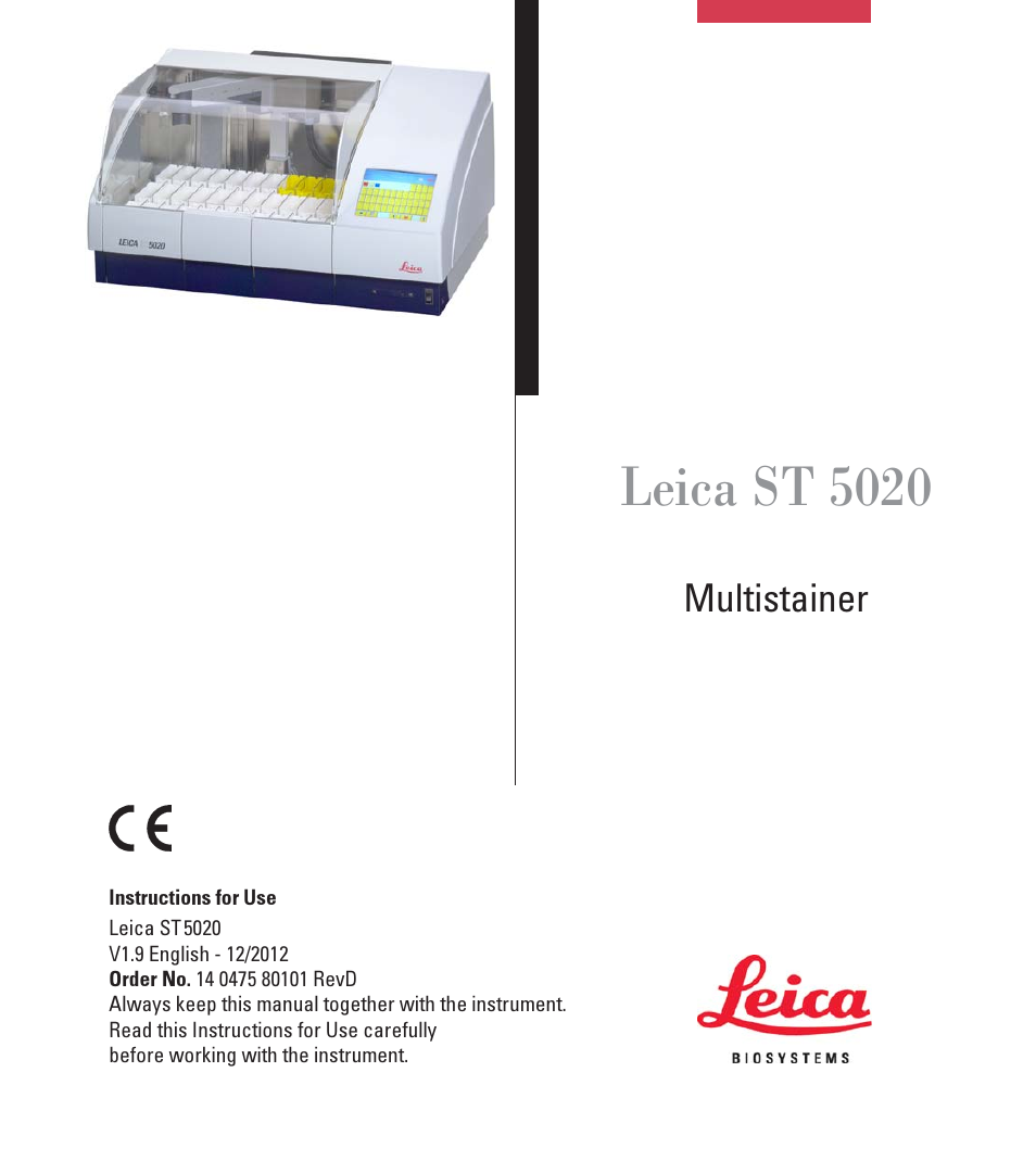 Leica Biosystems ST5020 User Manual | 88 pages