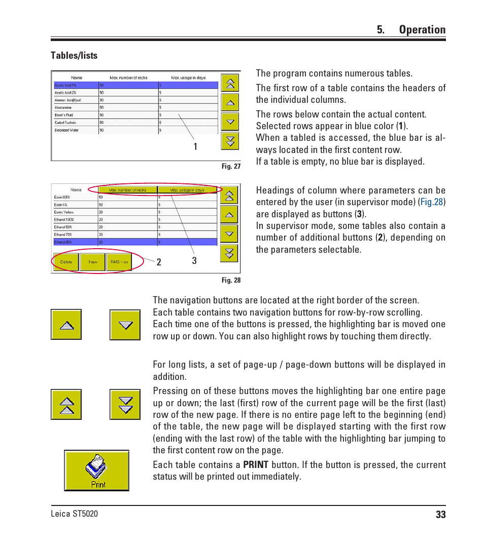 Operation | Leica Biosystems ST5020 User Manual | Page 33 / 88
