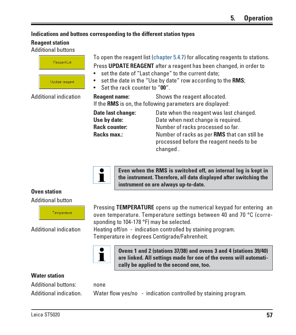 Operation | Leica Biosystems ST5020 User Manual | Page 57 / 88