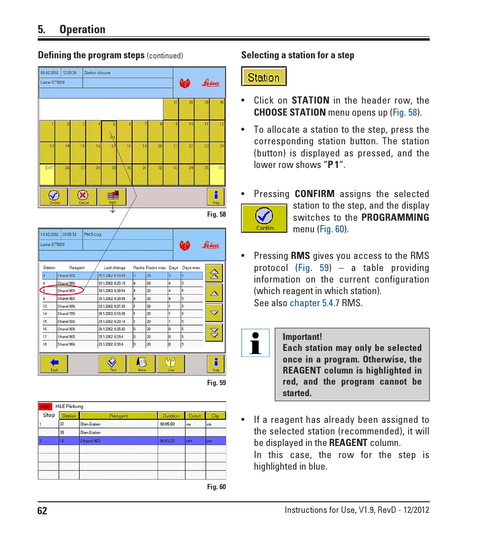 Operation | Leica Biosystems ST5020 User Manual | Page 62 / 88